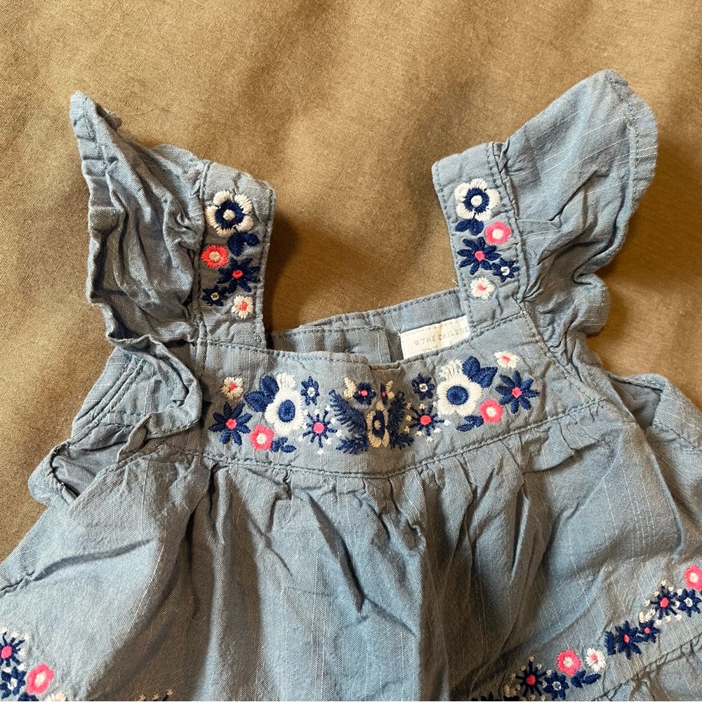 The Children’s Place | Embroidered Denim Dress - Picture 2 of 9